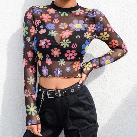 Alien Outfitters Tops - Flower Power Sheer Top